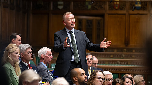 Tim speaking in Parliament