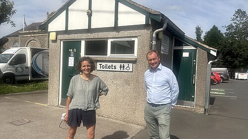 Tim and Nicki by Shap public toilets