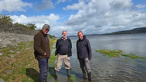Tim with farmers in Meathop