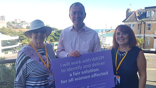 Tim with WASPI campaigners