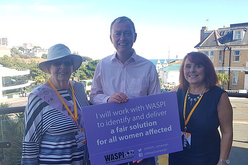 Tim with WASPI campaigners