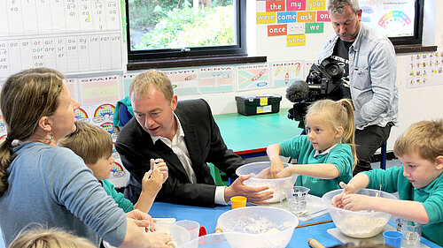 Tim at a primary school