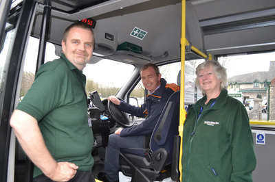 Tim driving the Western Dales bus