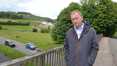 Tim by the bridge on Brigsteer Road