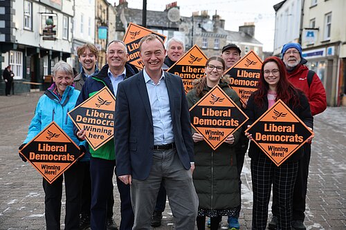 Tim and the local Lib Dem team in Kendal