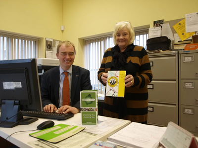 Please find attached a photo of Tim and Julia Hancock of Heversham who is a board member of the Cumbria Community Messaging Scheme