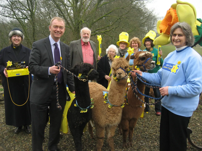 Tim attends the launch Marie Curie Cancer Care’s Great Daffodil Appeal